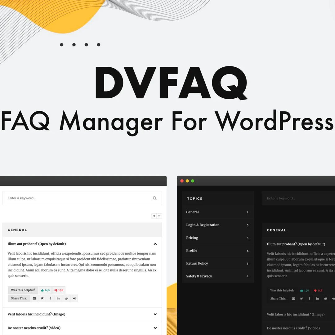 DV FAQ - Advanced WordPress FAQ Pluginvv