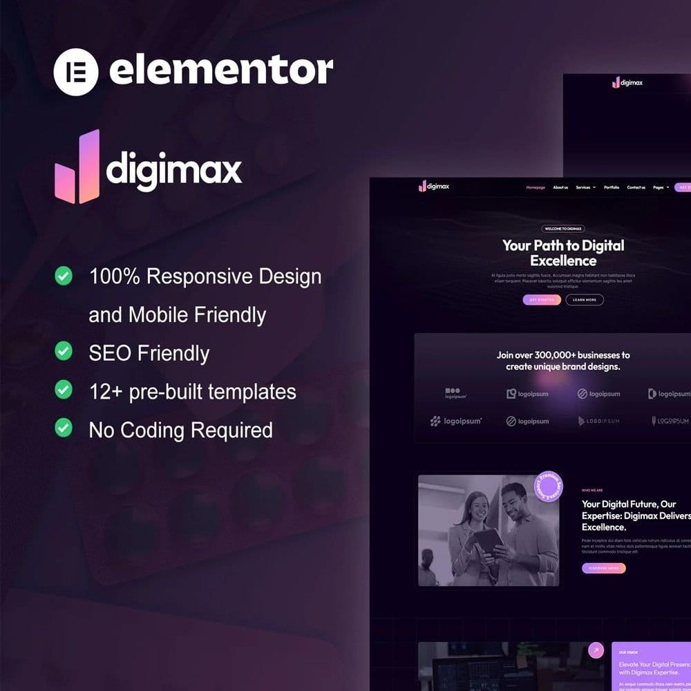 Digimax - Digital Marketing Agency Elementor Pro Template Kit