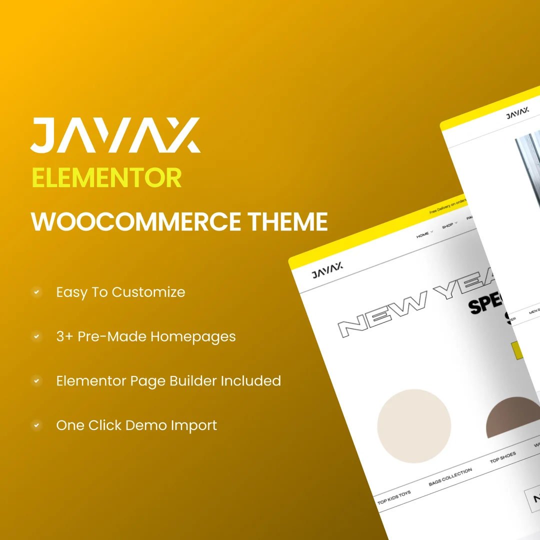Javax - Elementor WooCommerce Theme