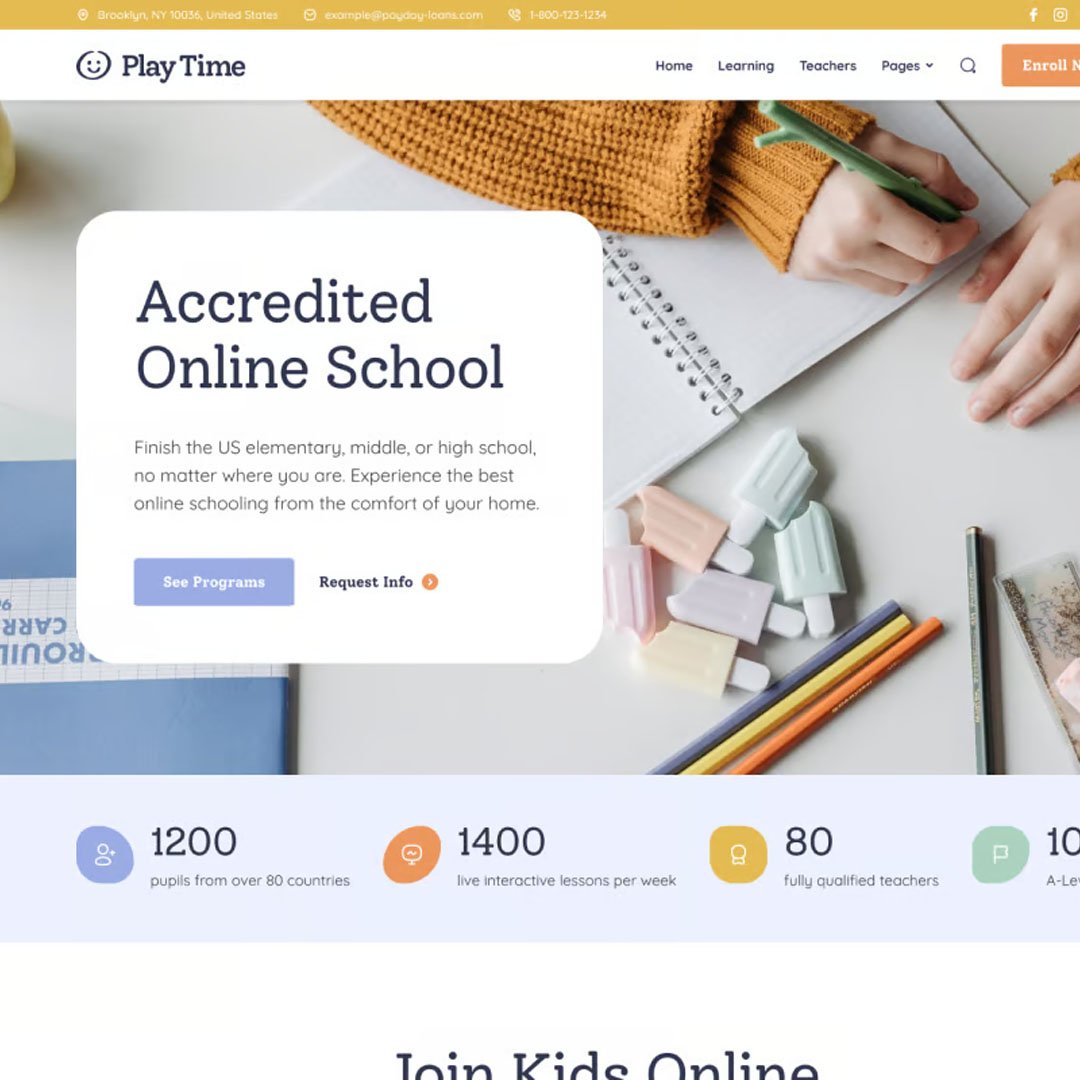 Play Time - Day Care & Kindergarten Theme