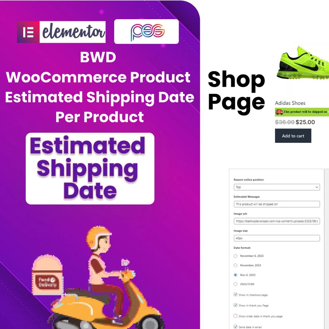 Product Estimated Shipping Date Plugin For WooComm